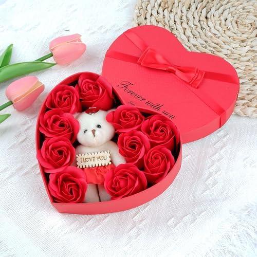 -23% off,Elegant and Romantic Gift Set: Roses Bear with I Love You Badge